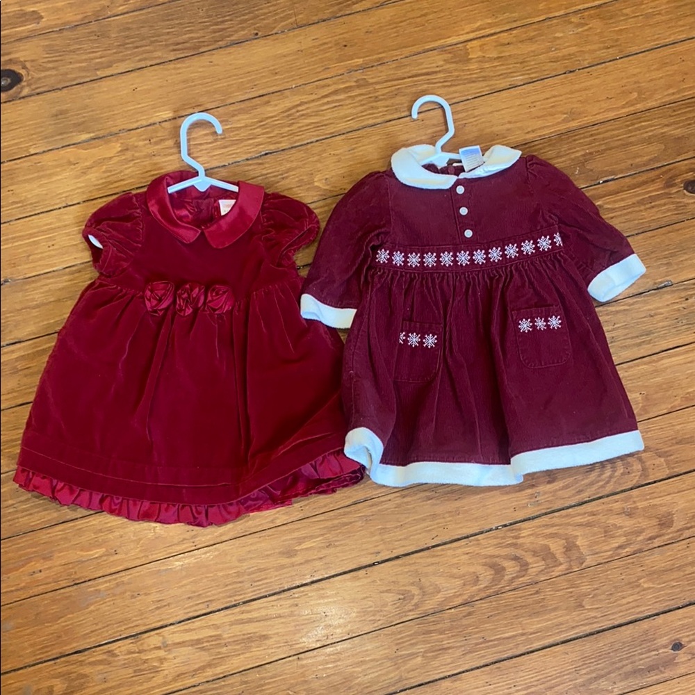 Elegant Red Velvet Kids Dresses